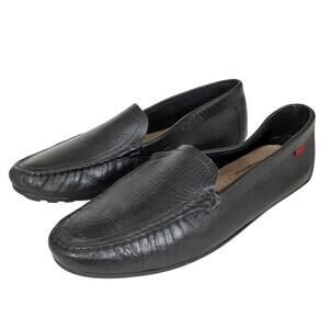 Marc Joseph Leather Driving Loafer Black Slip On Boat Shoes Sz 9.5 Deck Comfort